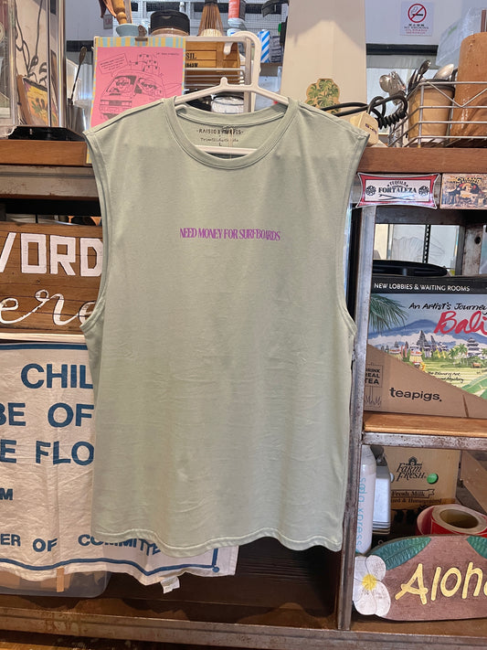 RBW x TSG Need Money For Surfbaords Unisex Muscle Tee